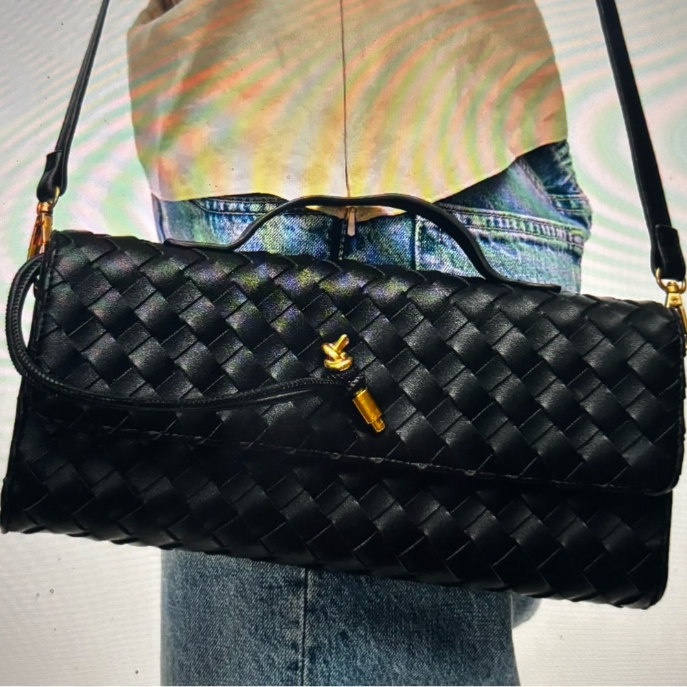 Urban Expressions Ada Top Handle Woven East/West Crossbody